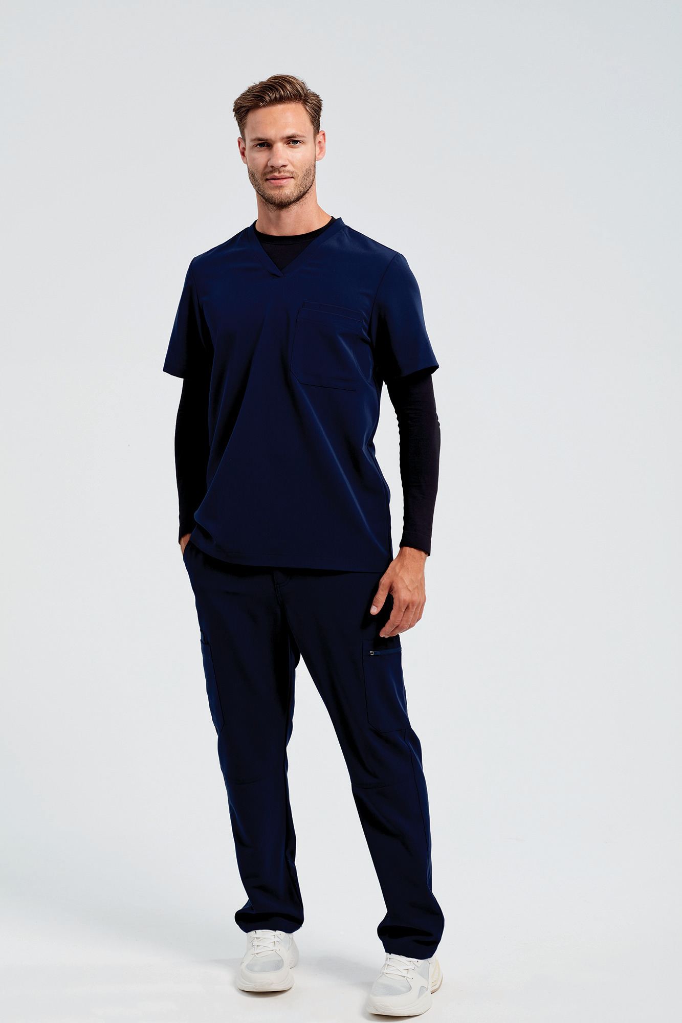Miniature 21 pour Tunique stretch manches courtes homme