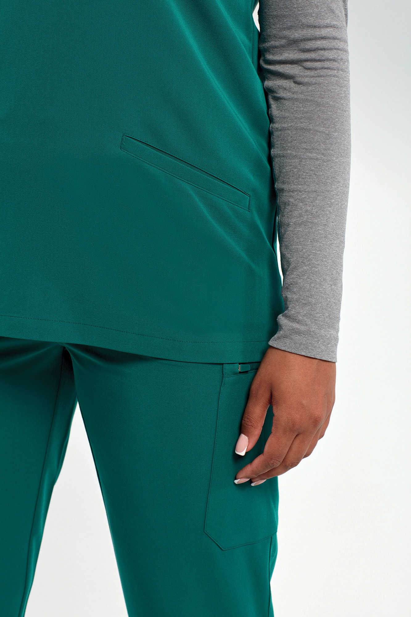 Miniature 11 pour Tunique stretch manches courtes femme