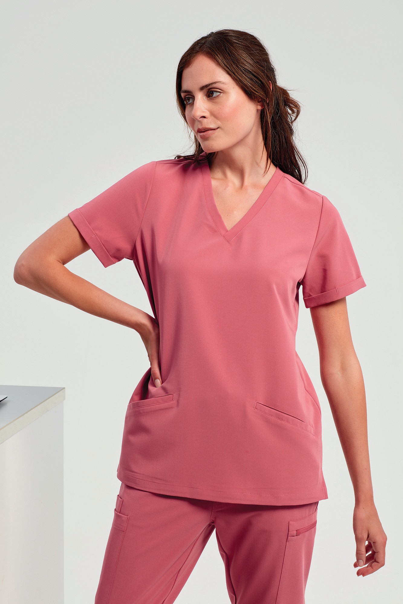 Miniature 1 pour Tunique stretch manches courtes femme