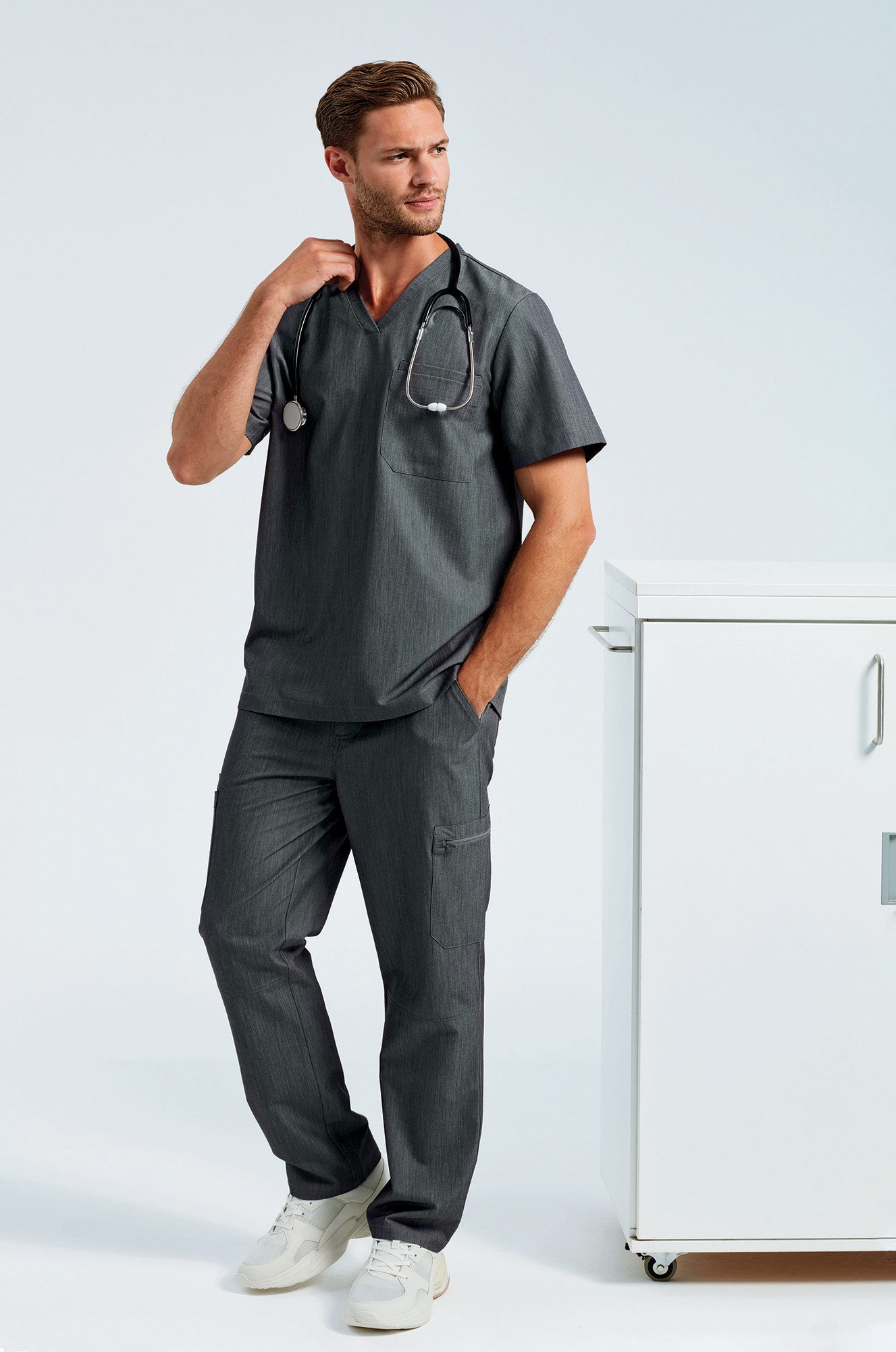 Miniature 39 pour Tunique stretch manches courtes homme