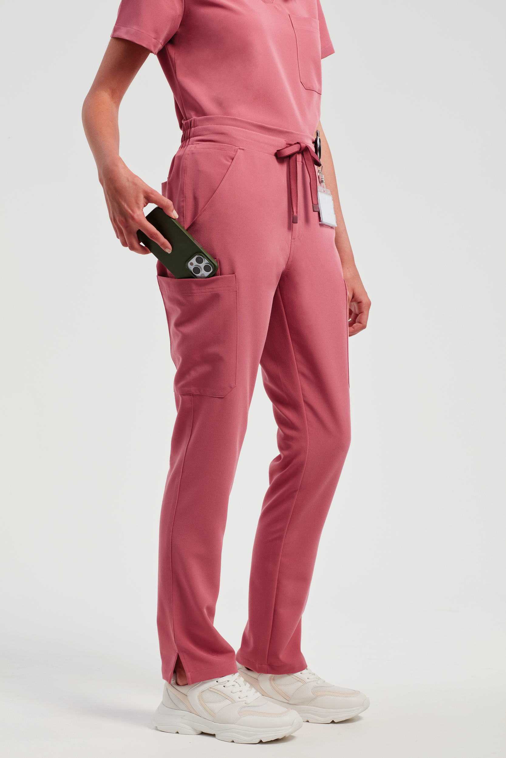 Miniature 4 pour Pantalon cargo stretch femme