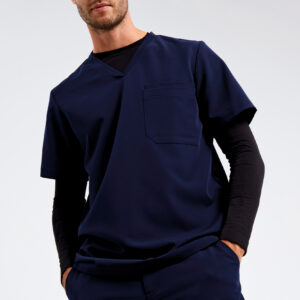 Visuel Tunique stretch manches courtes homme