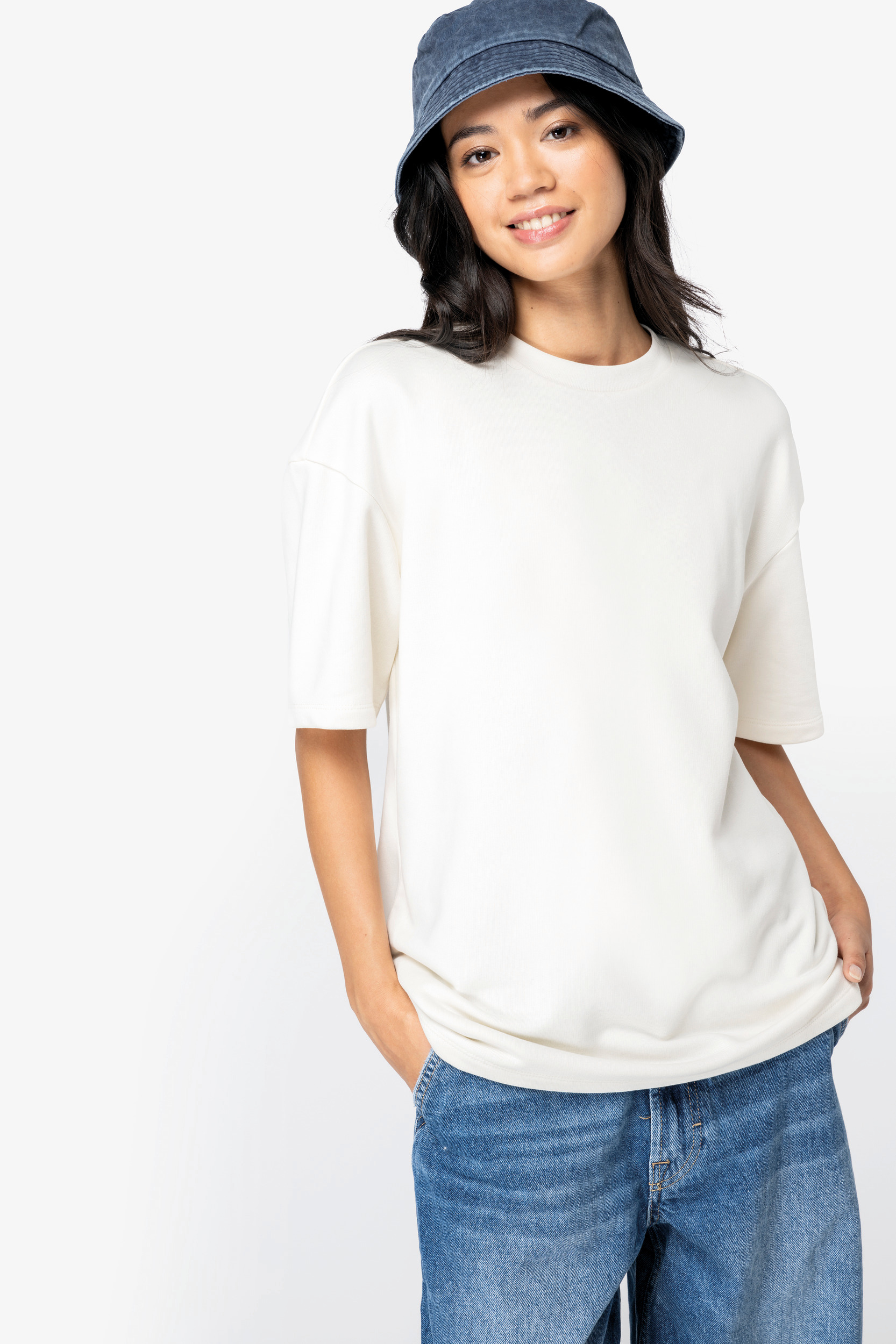Miniature 3 pour T-shirt écoresponsable oversize French Terry unisexe