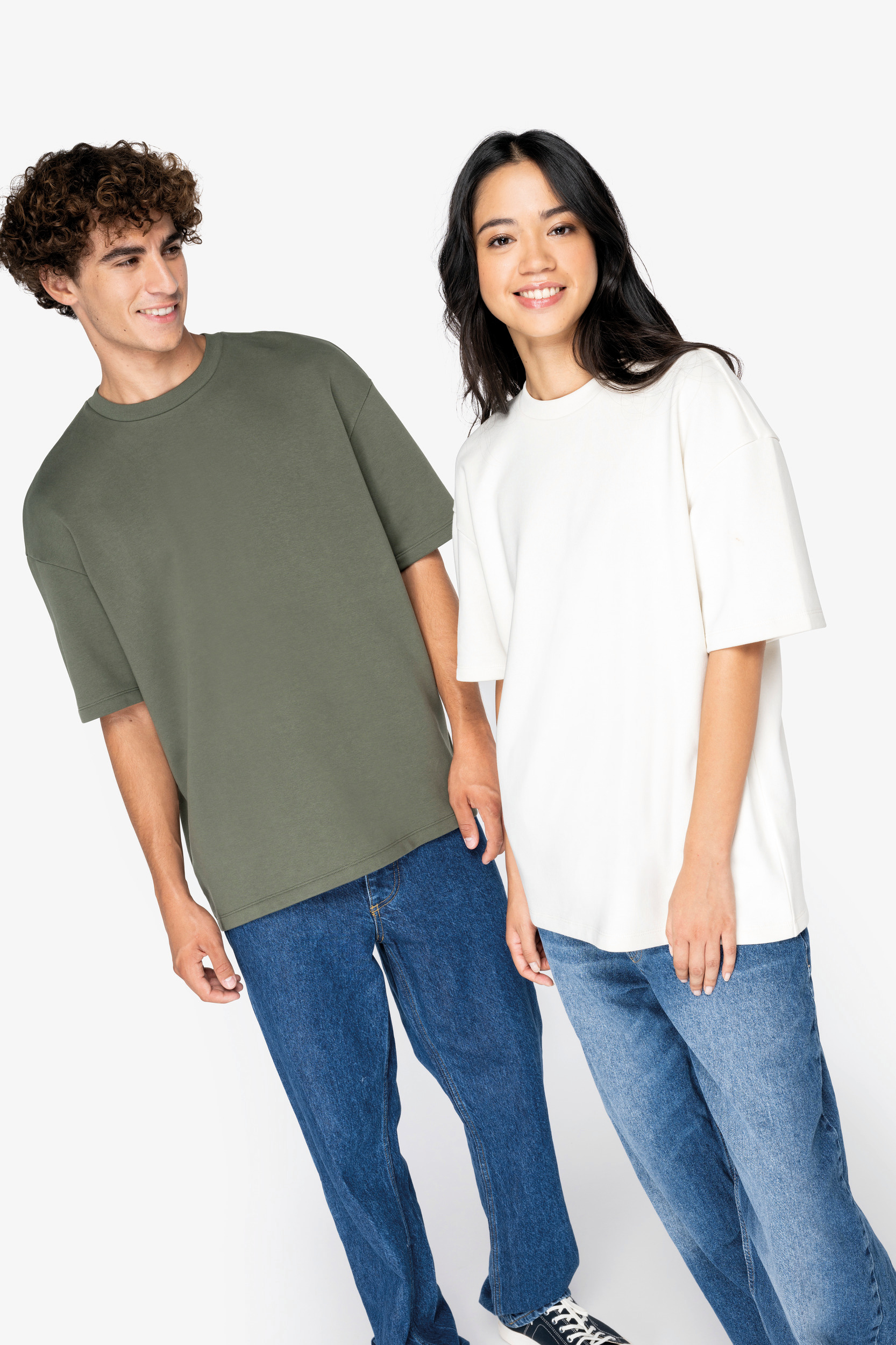 Miniature 1 pour T-shirt écoresponsable oversize French Terry unisexe