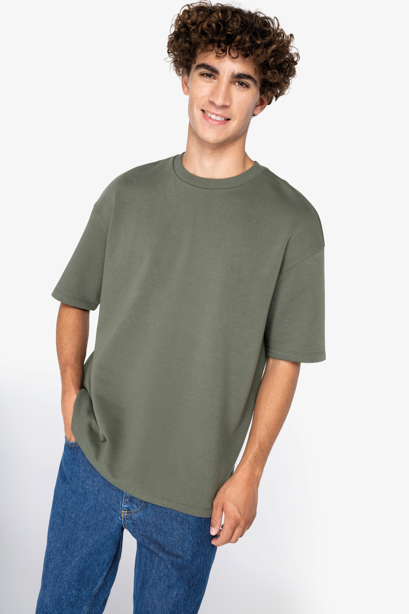 Miniature 4 pour T-shirt écoresponsable oversize French Terry unisexe