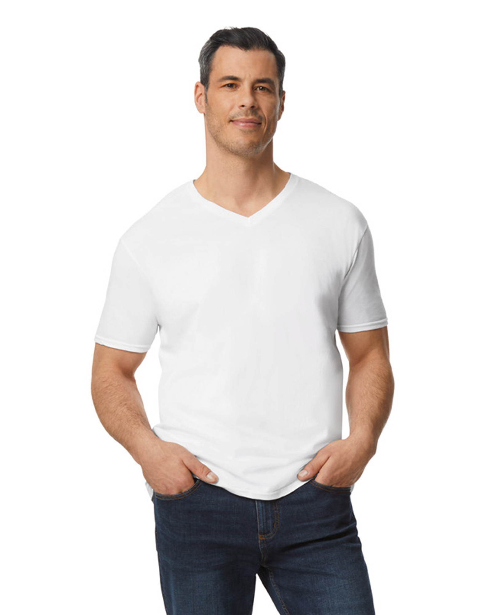 Miniature 9 pour T-shirt homme col v Softstyle