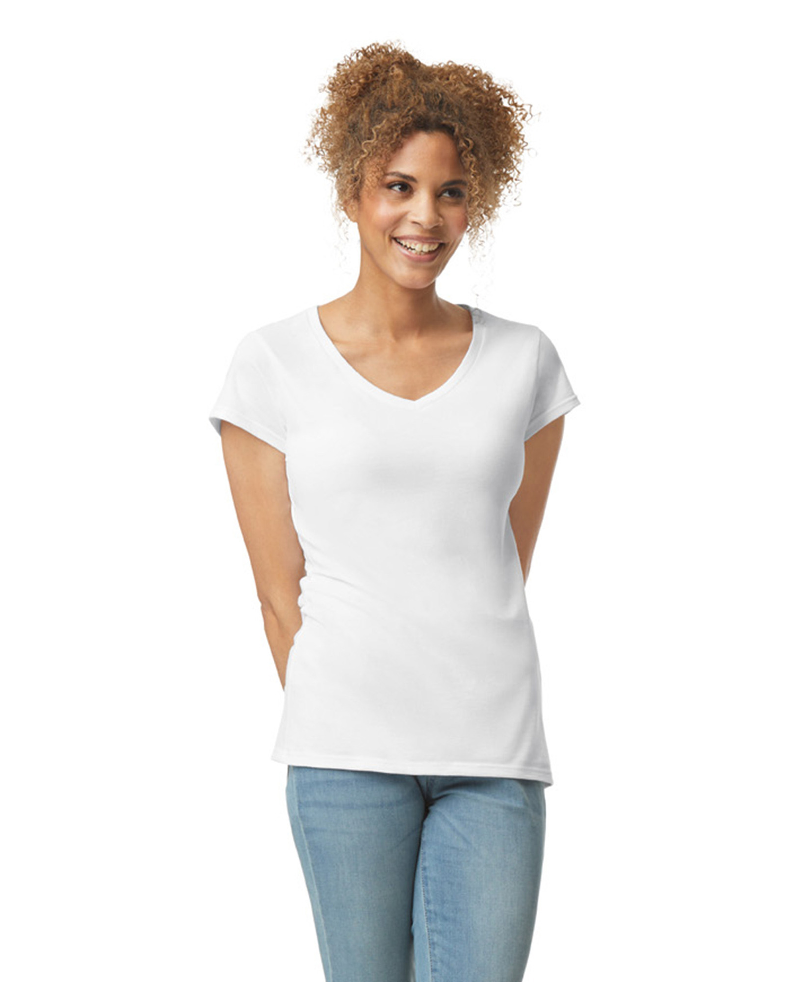 Miniature 1 pour T-shirt femme col v Softstyle