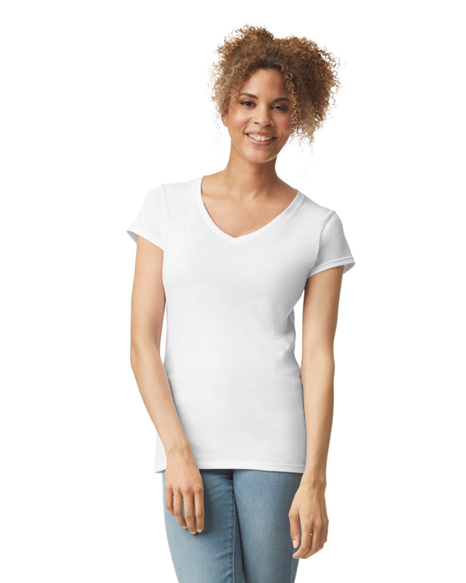 Miniature 2 pour T-shirt femme col v Softstyle