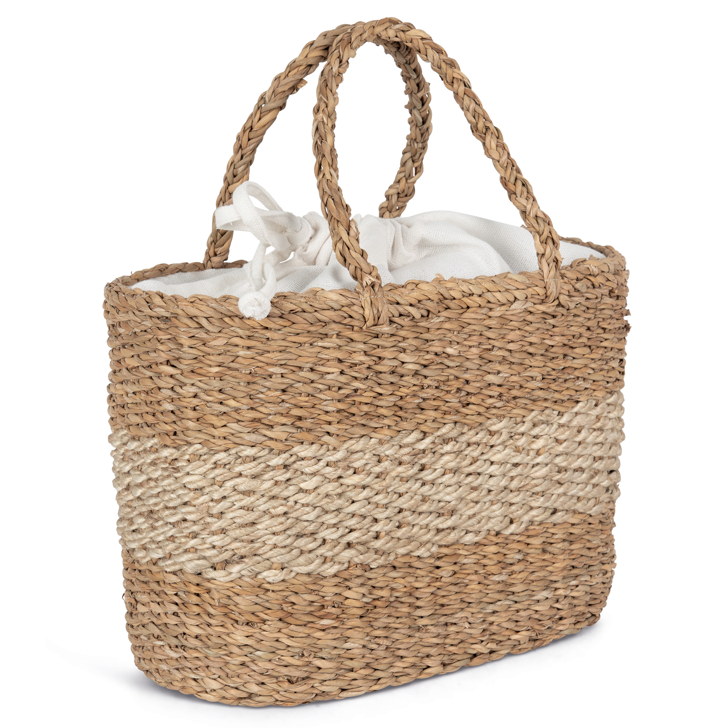 Miniature 2 pour Sac panier en jute et jonc de mer