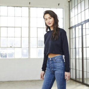 Visuel Sweat-shirt crop femme