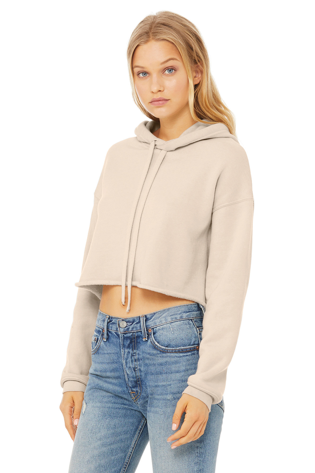 Miniature 16 pour Sweat-shirt crop à capuche femme