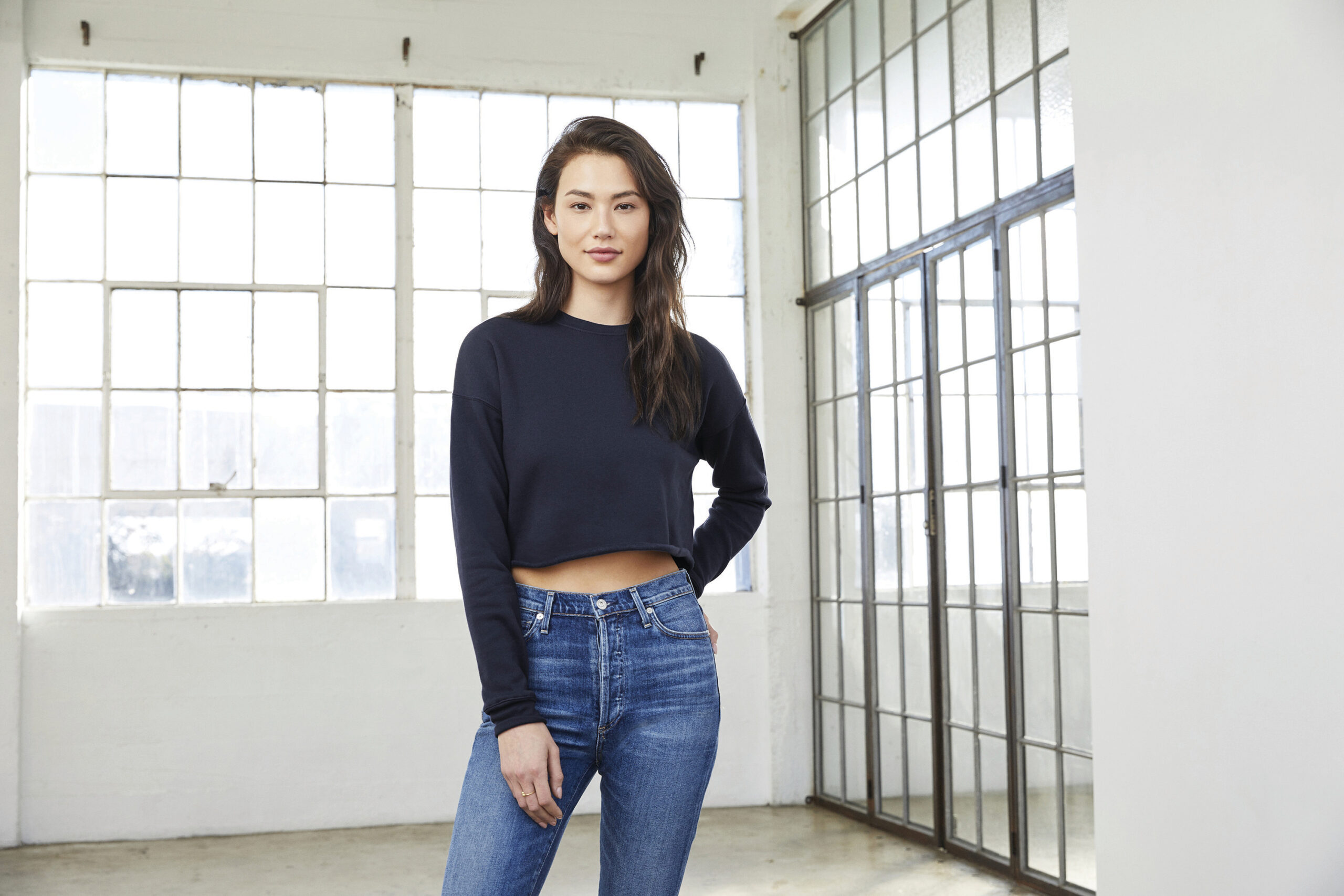 Miniature 4 pour Sweat-shirt crop femme