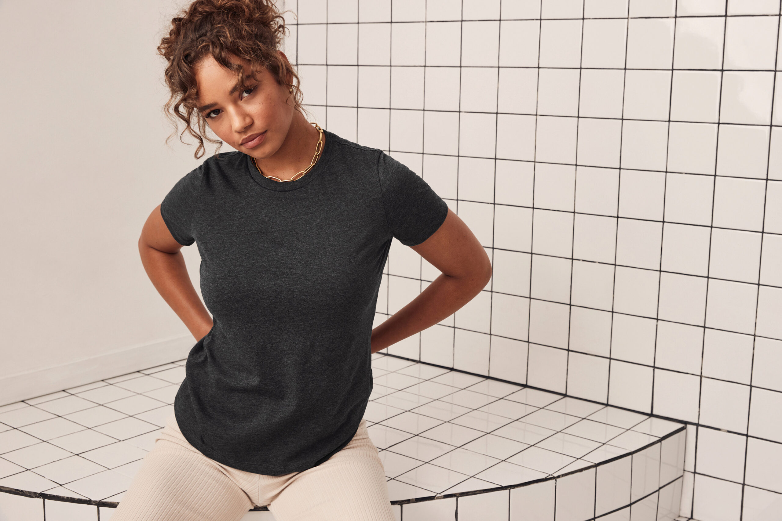 Miniature 6 pour T-shirt col rond femme Heather