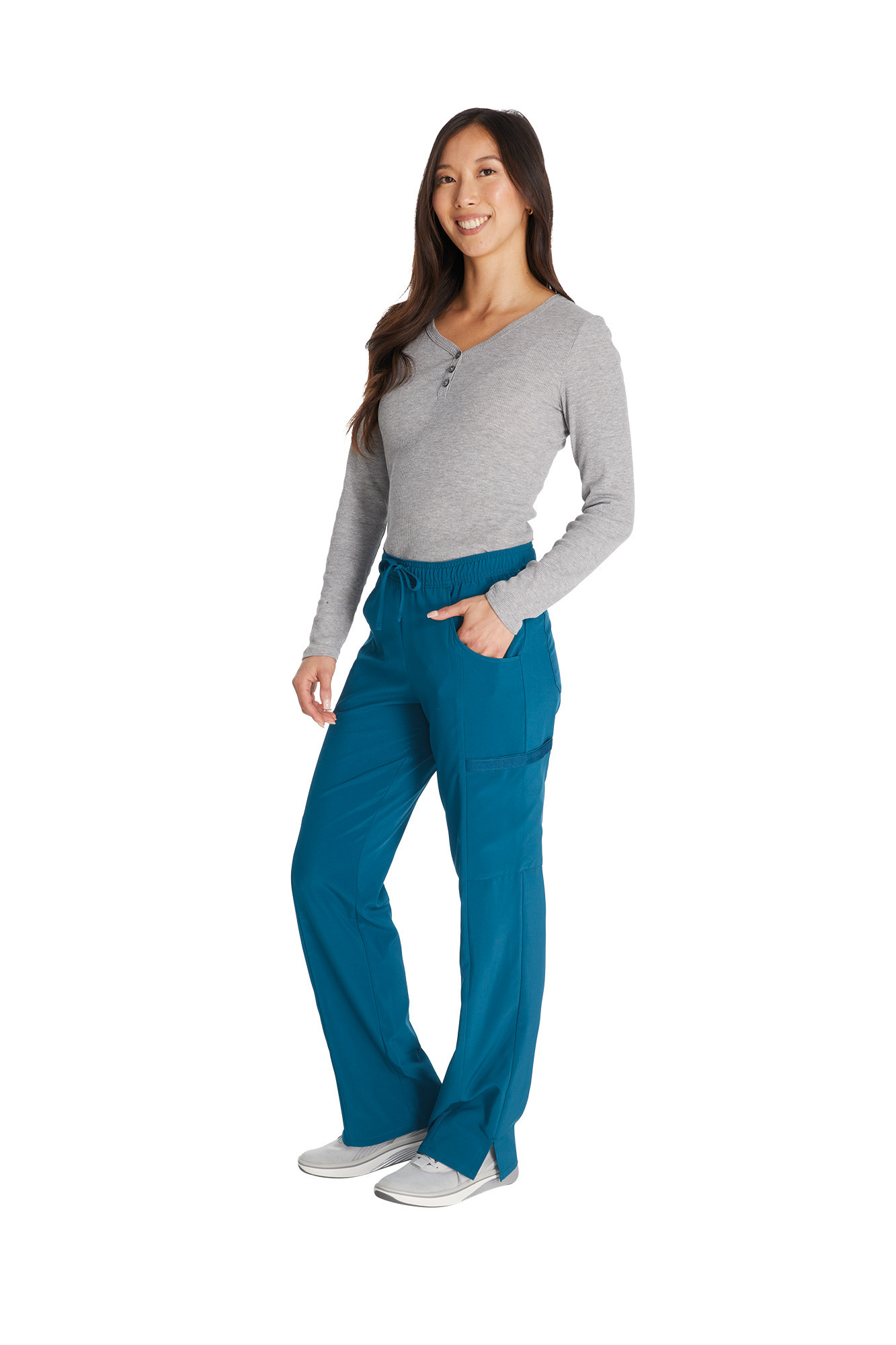 Miniature 2 pour Pantalon à taille moyenne à cordon femme