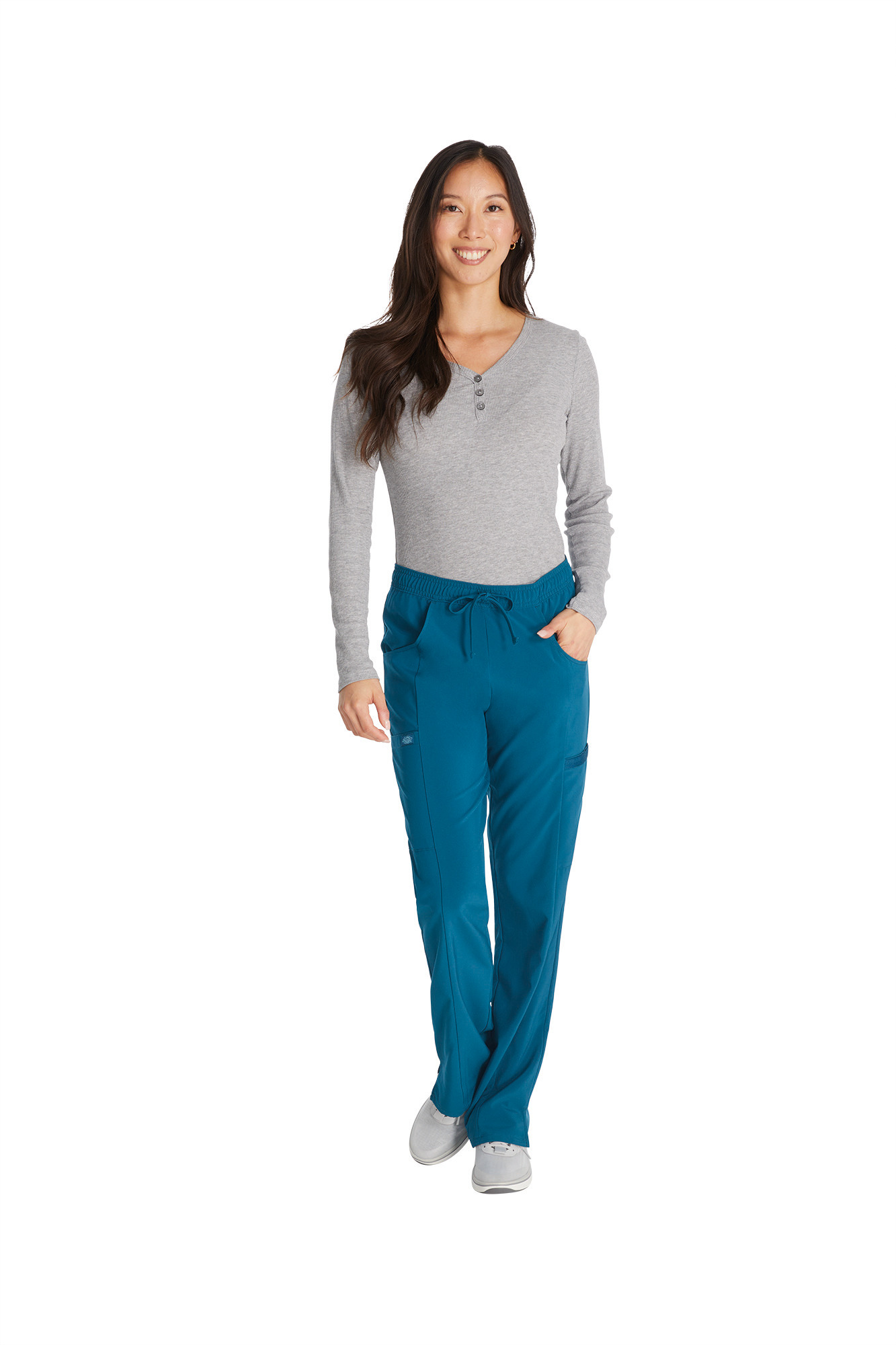 Miniature 1 pour Pantalon à taille moyenne à cordon femme