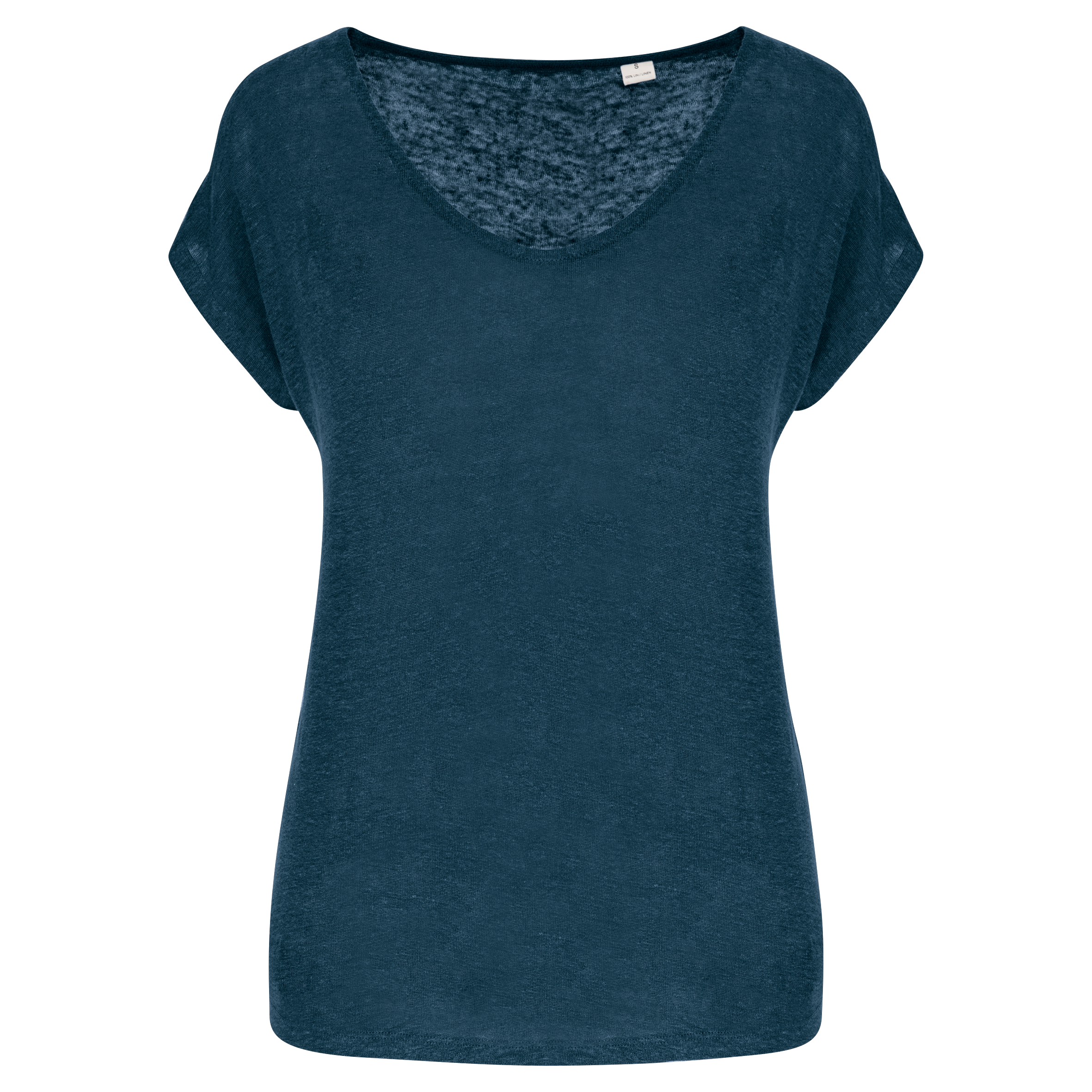 Miniature 12 pour T-shirt col V en lin femme