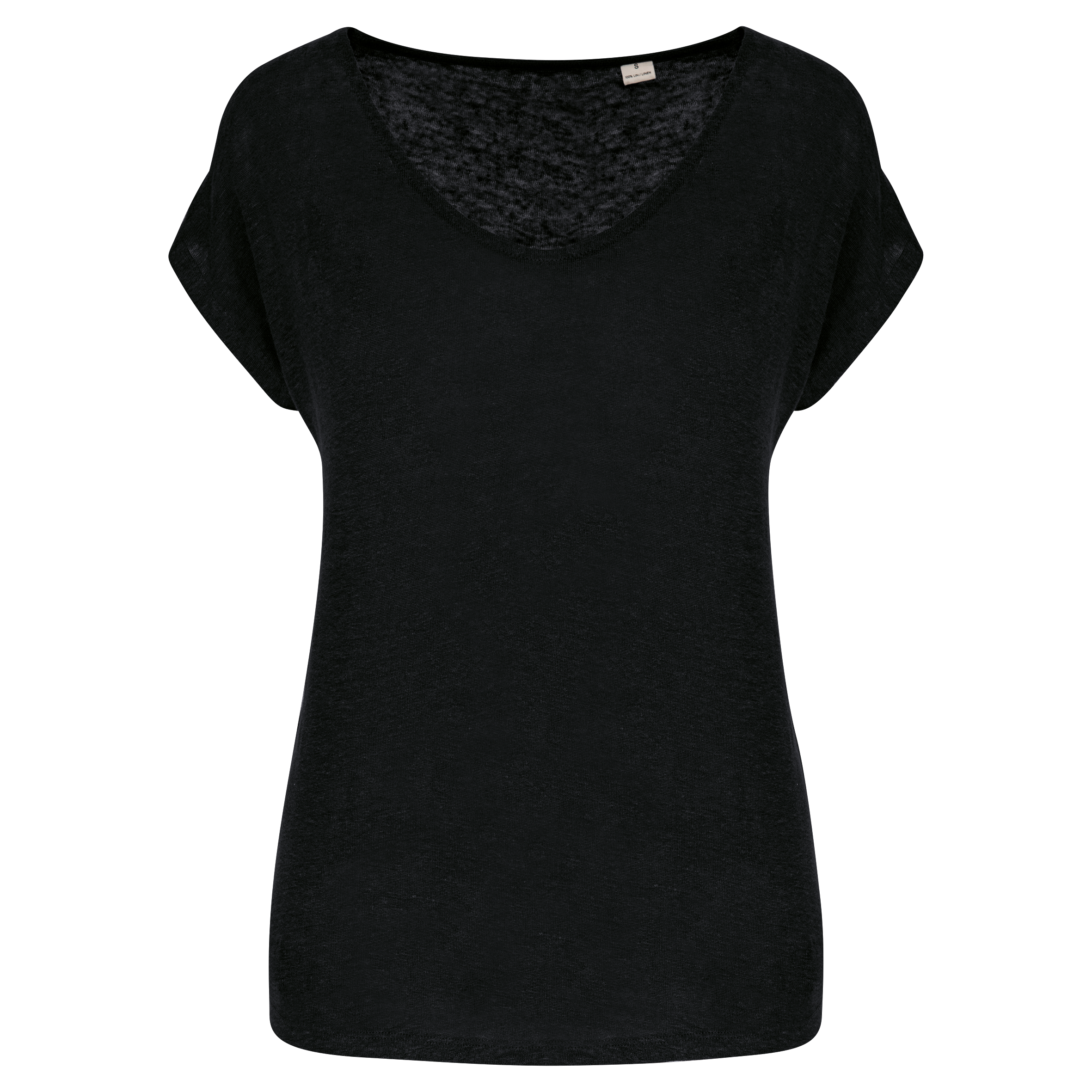 Miniature 10 pour T-shirt col V en lin femme
