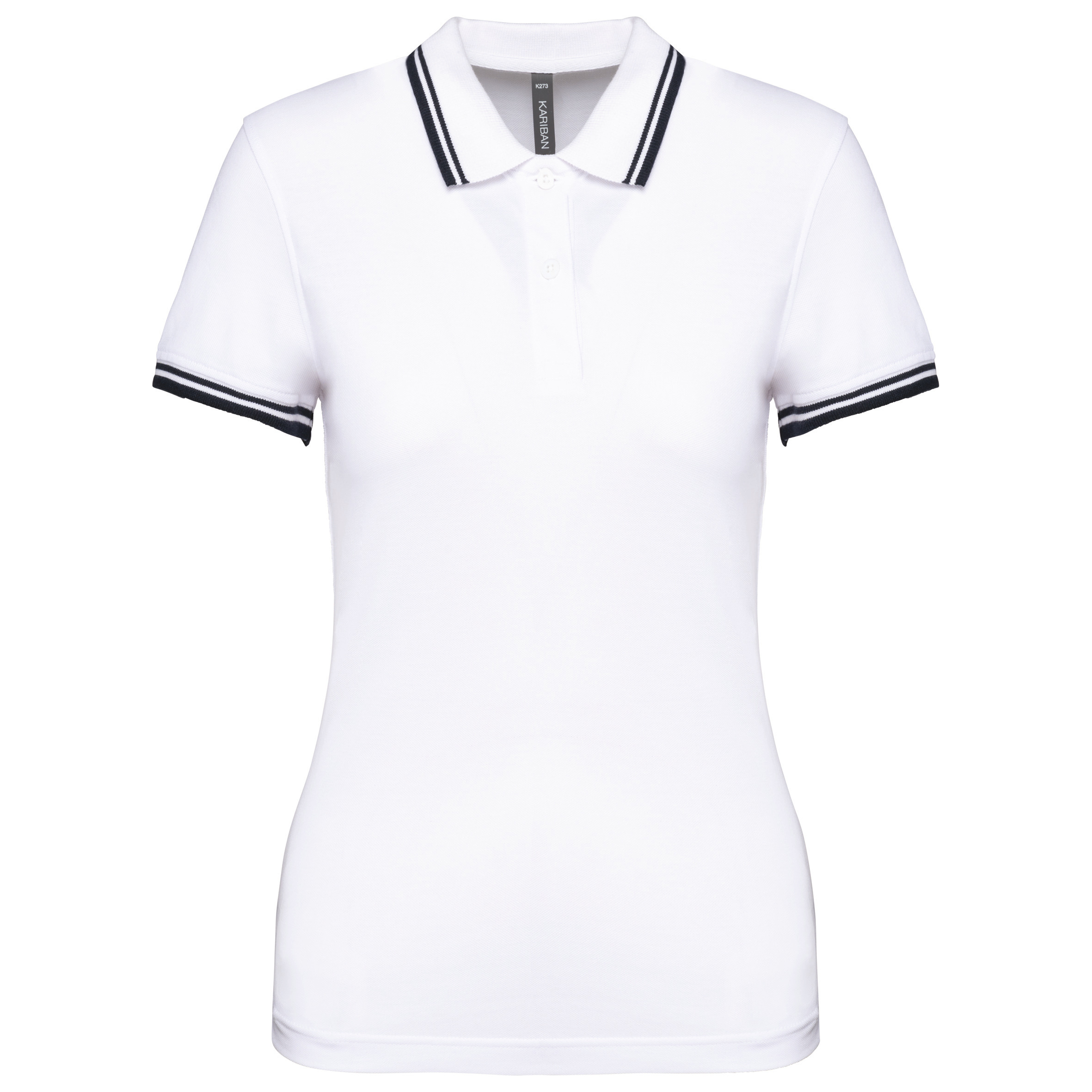 Miniature 21 pour Polo femme manches courtes à liserés contrastés