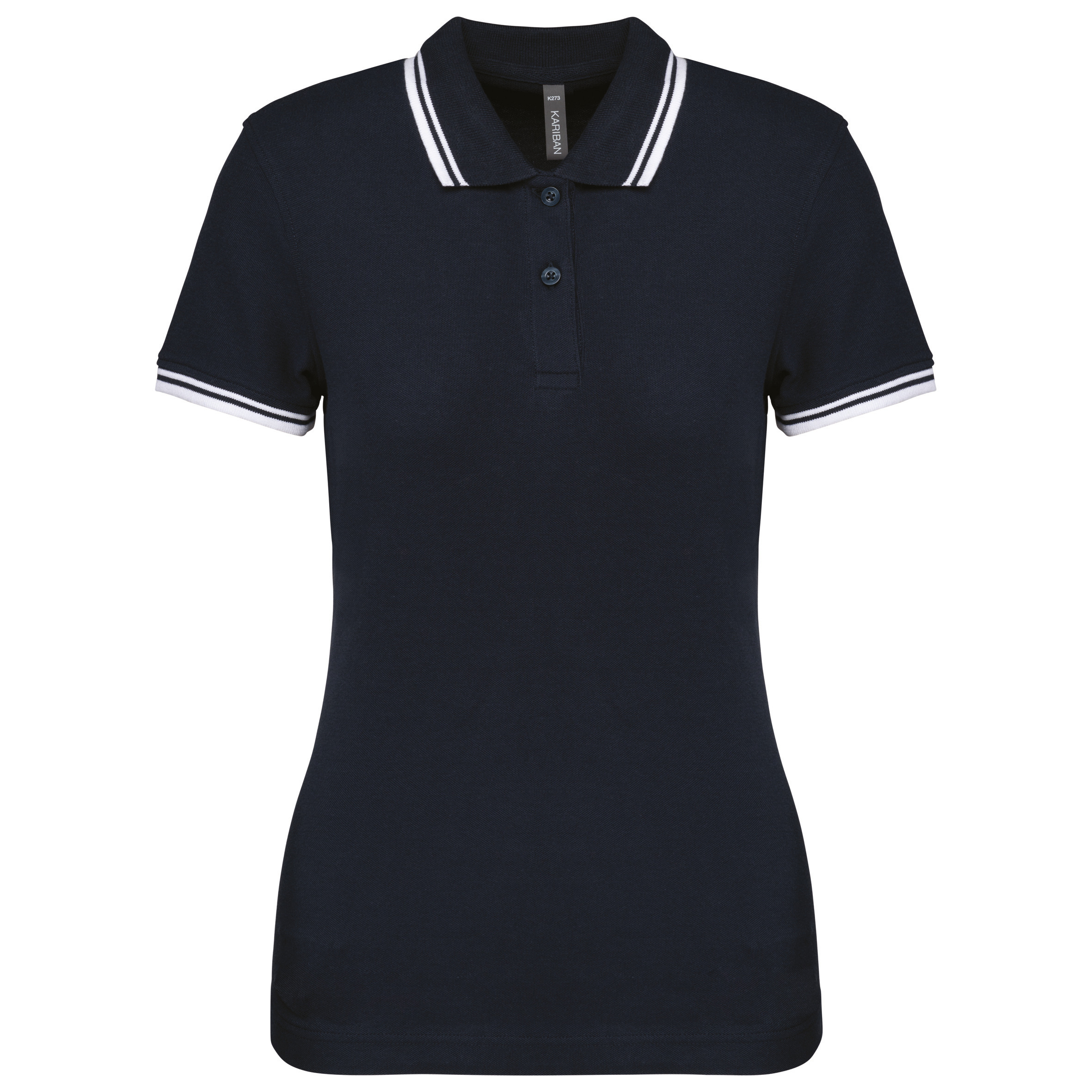 Miniature 17 pour Polo femme manches courtes à liserés contrastés