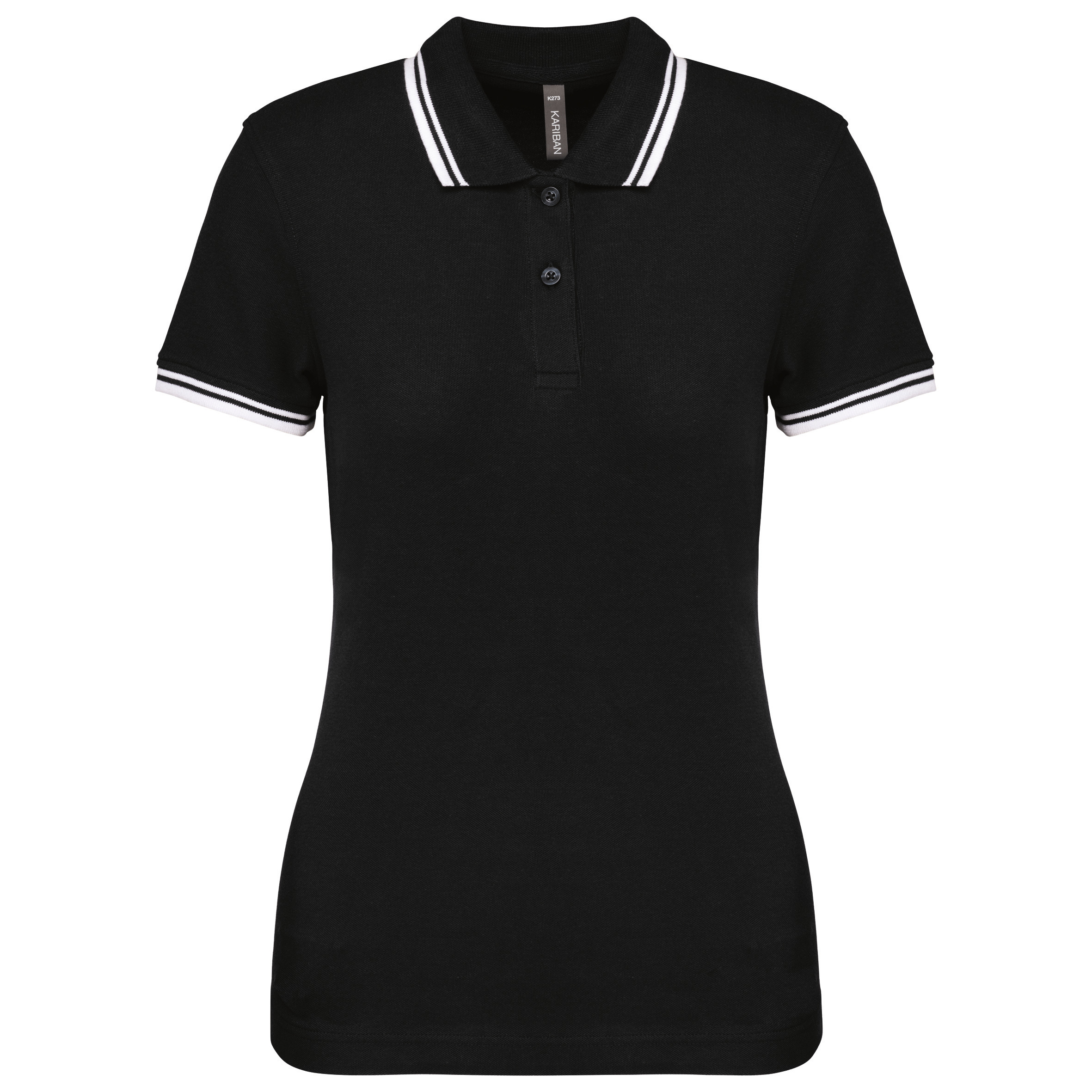 Miniature 14 pour Polo femme manches courtes à liserés contrastés