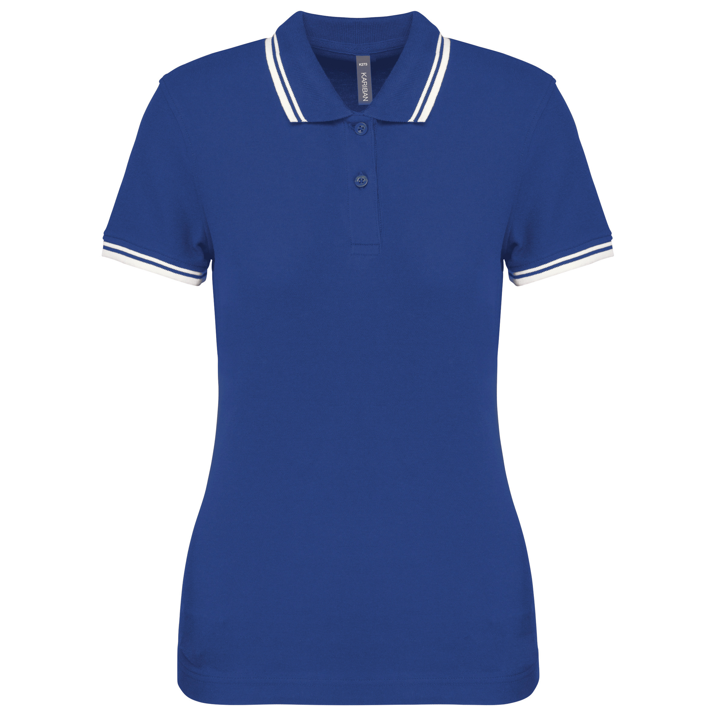 Miniature 20 pour Polo femme manches courtes à liserés contrastés