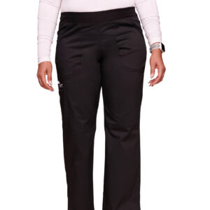 Visuel Pantalon cargo à taille moyenne à enfiler femme