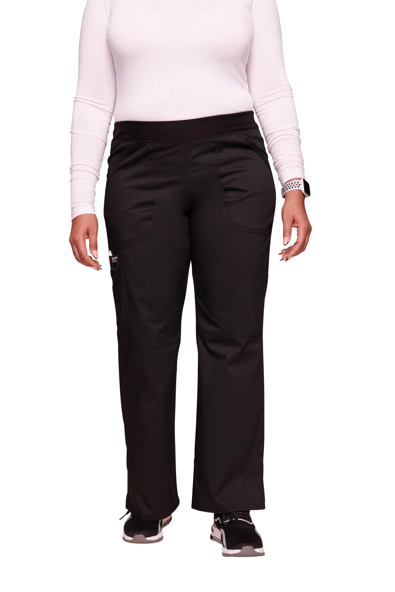 Miniature 1 pour Pantalon cargo à taille moyenne à enfiler femme