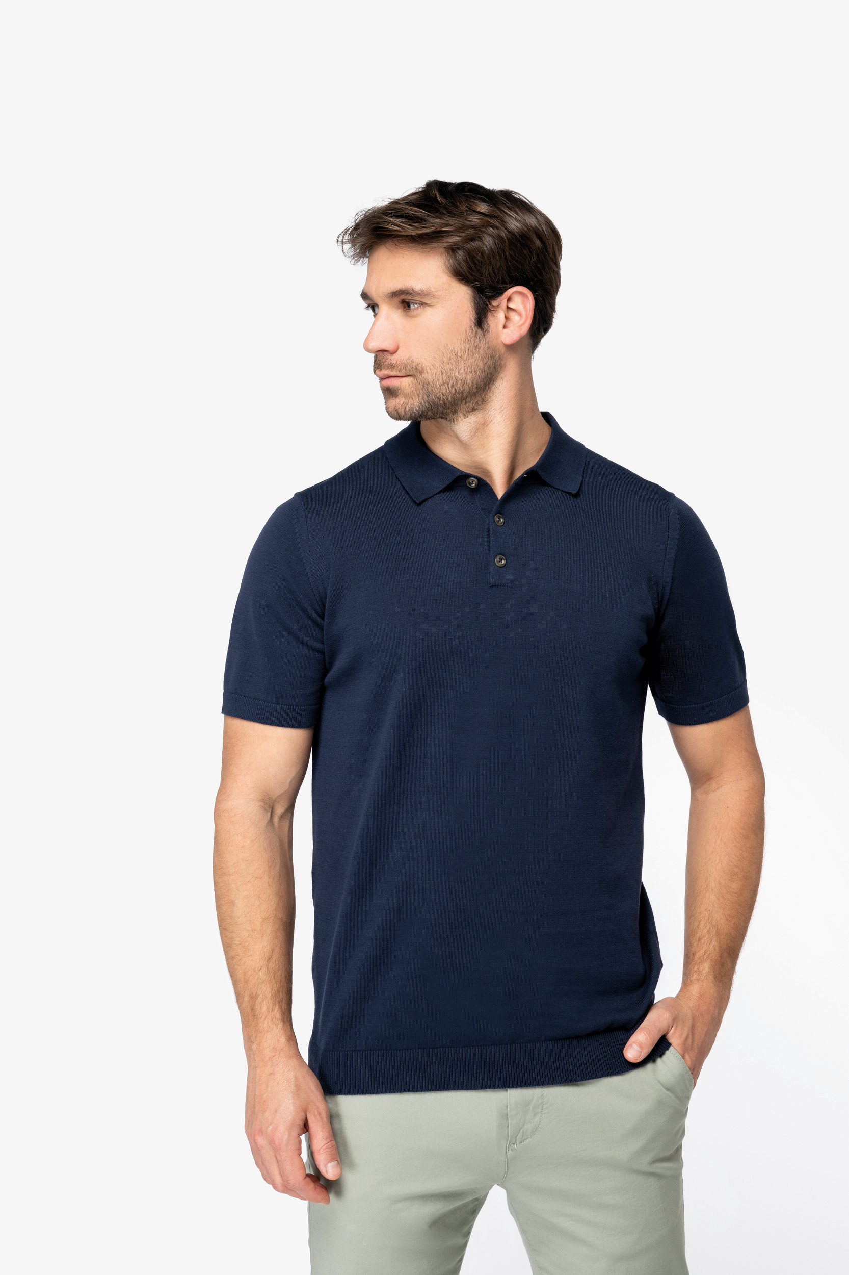 Miniature 3 pour Polo écoresponsable en maille homme