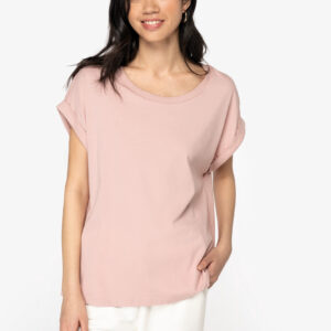 Visuel T-shirt écoresponsable manches à revers femme