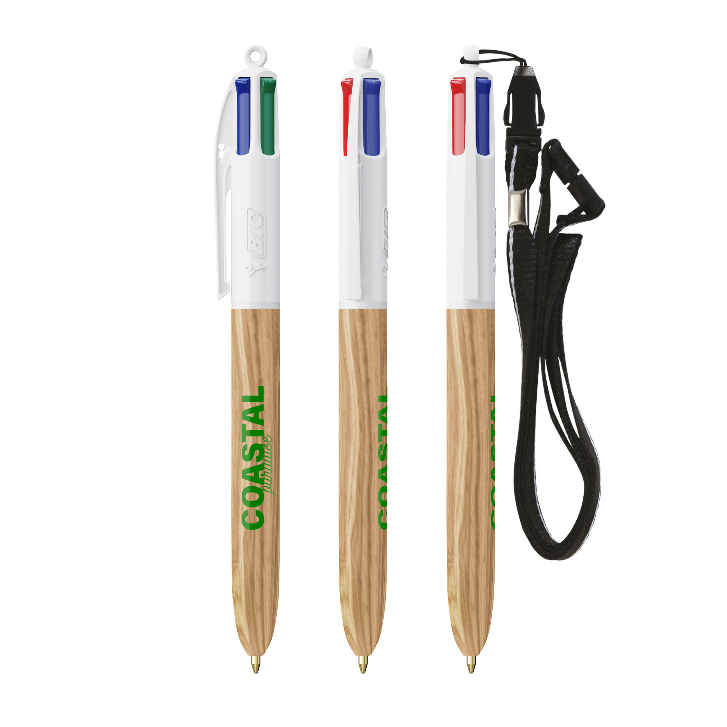 Miniature 2 pour BIC® 4 Couleurs Wood Style with Lanyard