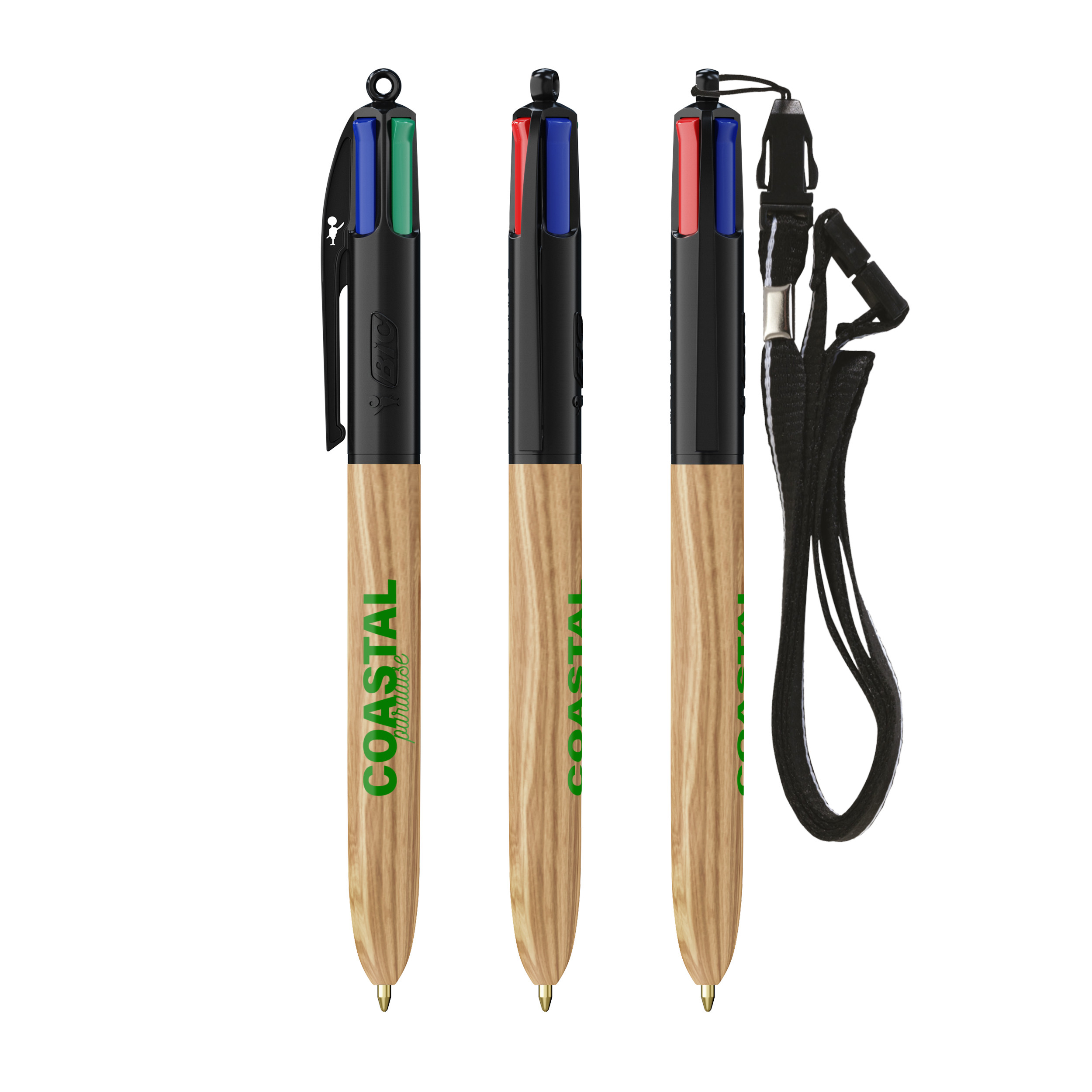 Miniature 6 pour BIC® 4 Couleurs Wood Style with Lanyard
