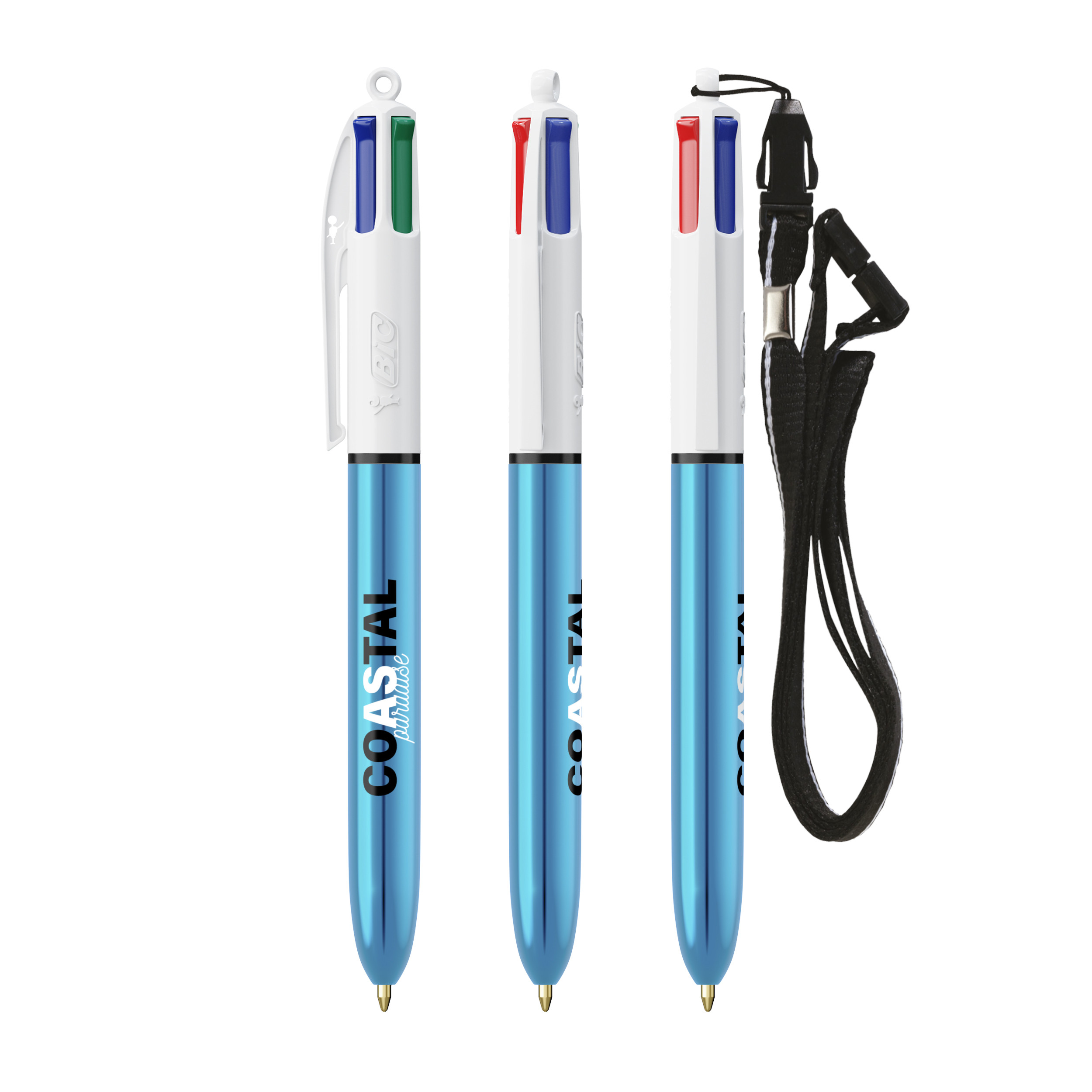 Miniature 8 pour BIC® 4 Couleurs Shine bille + Lanyard