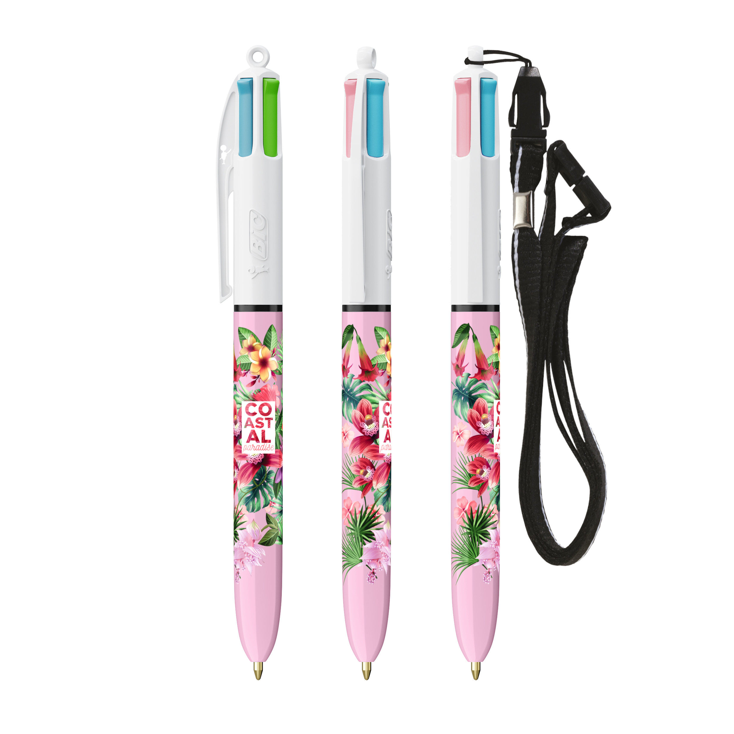 Miniature 1 pour BIC® 4 Couleurs Fashion bille + Lanyard