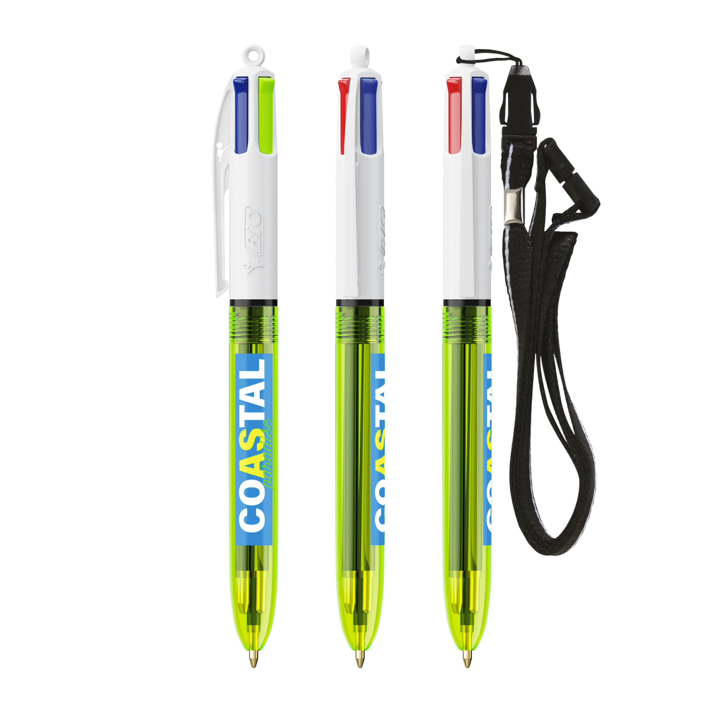 Miniature 2 pour BIC® 4 Couleurs Fluo Bille + lanyard