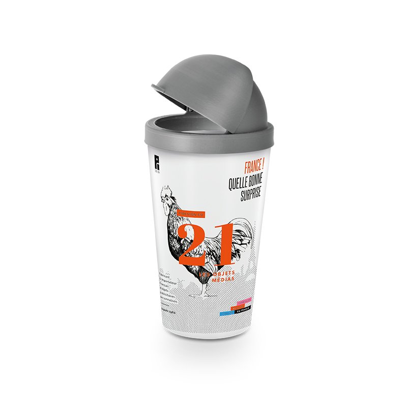 Miniature 3 pour COUVERCLE DE POUBELLE  + GOBELET 60 CL
