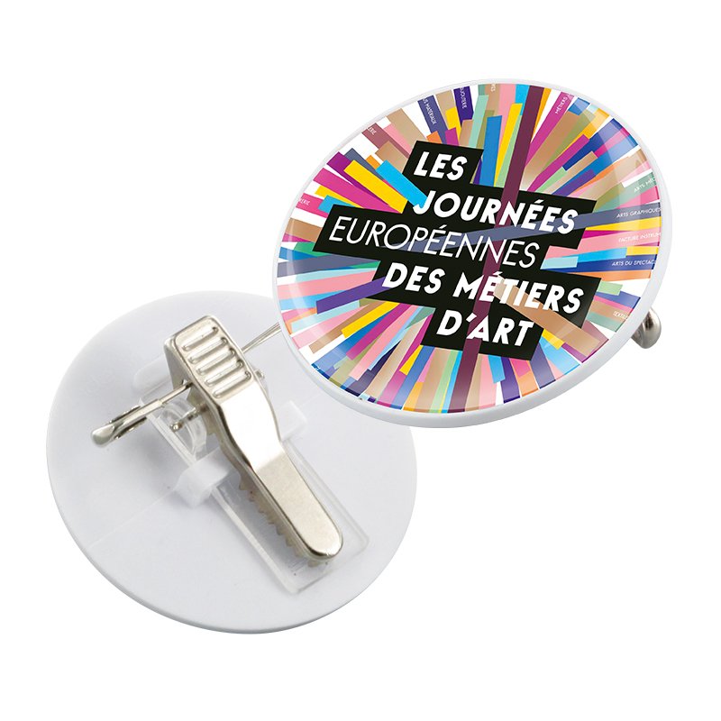 Miniature 1 pour BADGE PLASTIQUE (PS) AVEC PINCE-EPINGLE POUR QUADRIDOME
