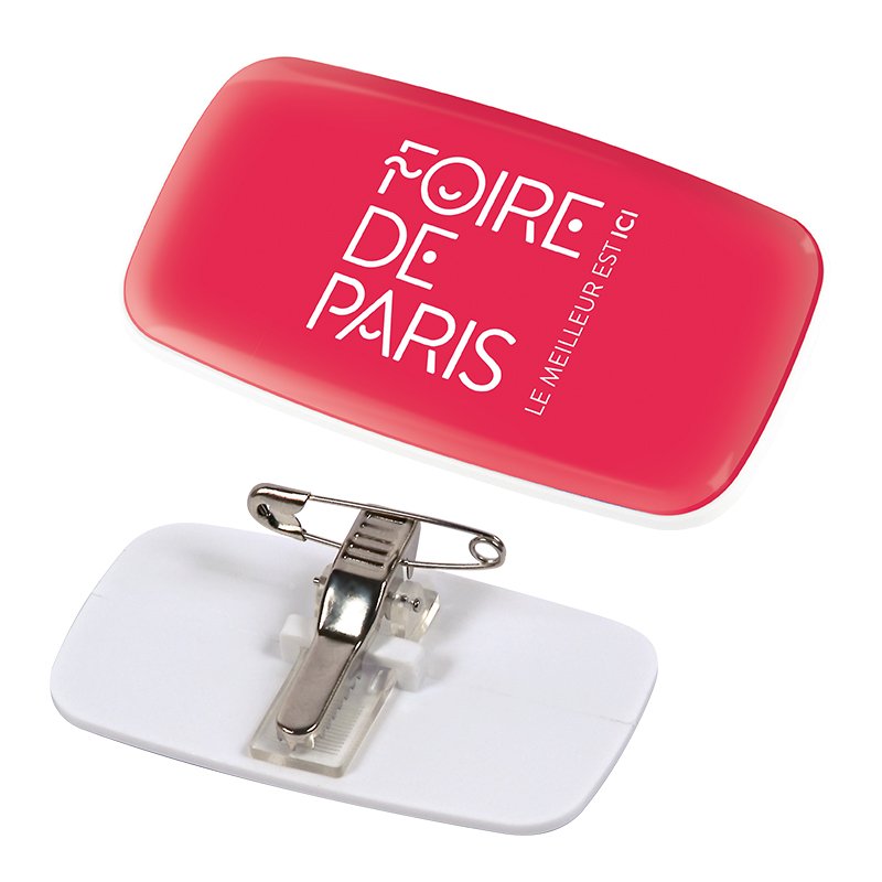 Miniature 1 pour BADGE PLASTIQUE (PS) AVEC PINCE-EPINGLE POUR QUADRIDOME