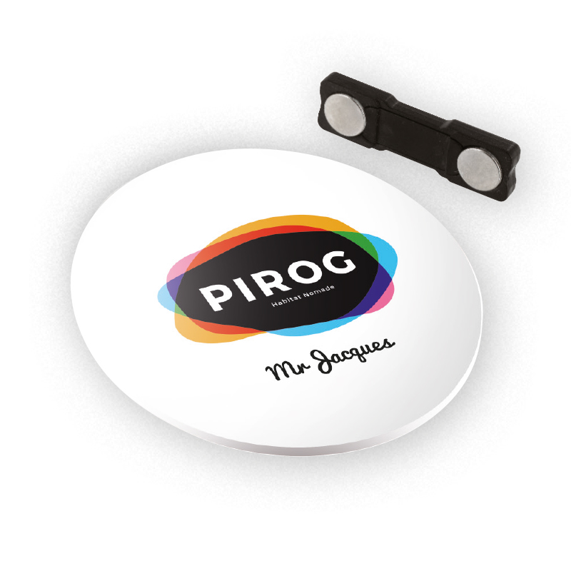 Miniature 5 pour BADGE PLASTIQUE (PS) AVEC AIMANT
