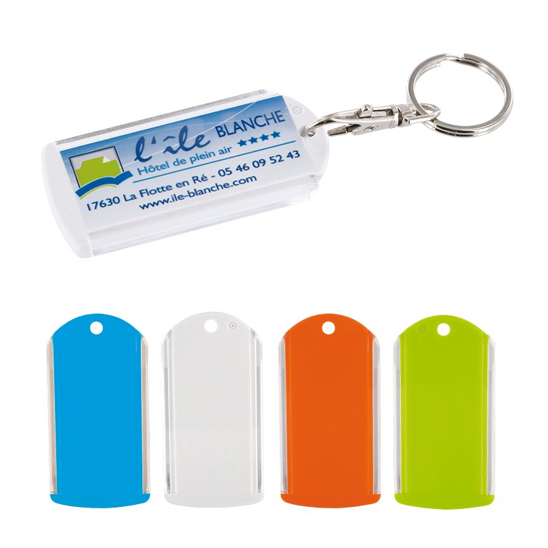 Miniature 1 pour PORTE-CLES PORTE ETIQUETTE AVEC MOUSQUETON