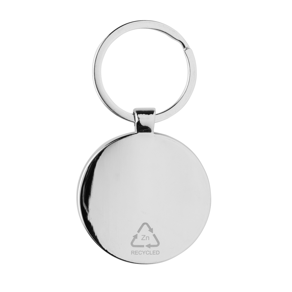 Miniature 3 pour Porte-clés rond en alliage de zinc RCS et bambou