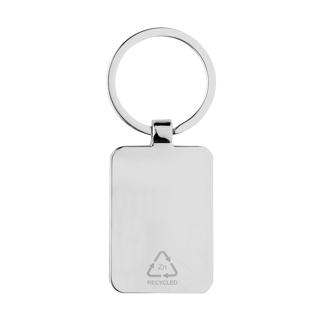 Miniature 3 pour Porte-clés rectangle en alliage de zinc RCS et bambou