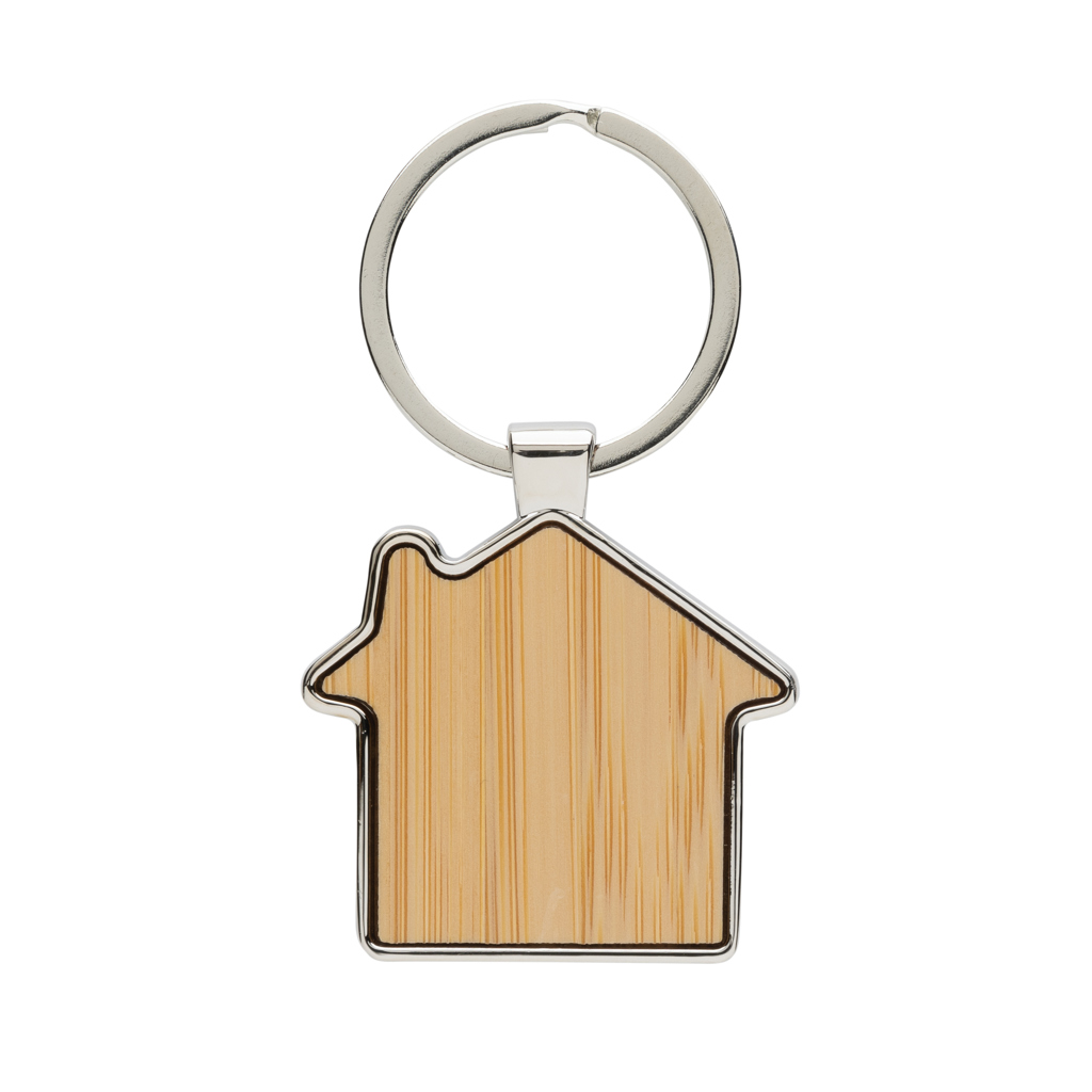 Miniature 2 pour Porte-clés maison en alliage de zinc RCS et bambou