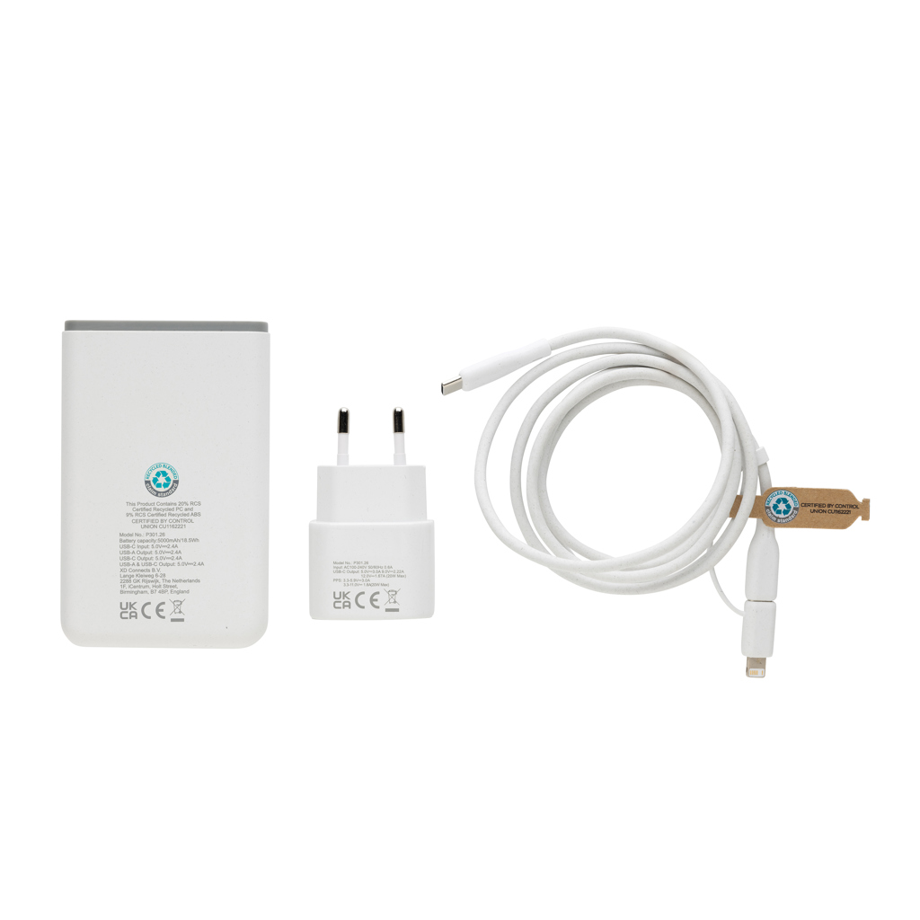 Miniature 6 pour Set de 3 chargeurs 20W et type C en PET recyclé RCS Surge
