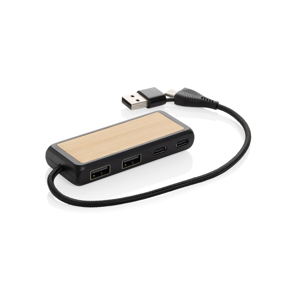 Miniature 2 pour Hub USB à double entrée en plastique et en bambou  RCS Link