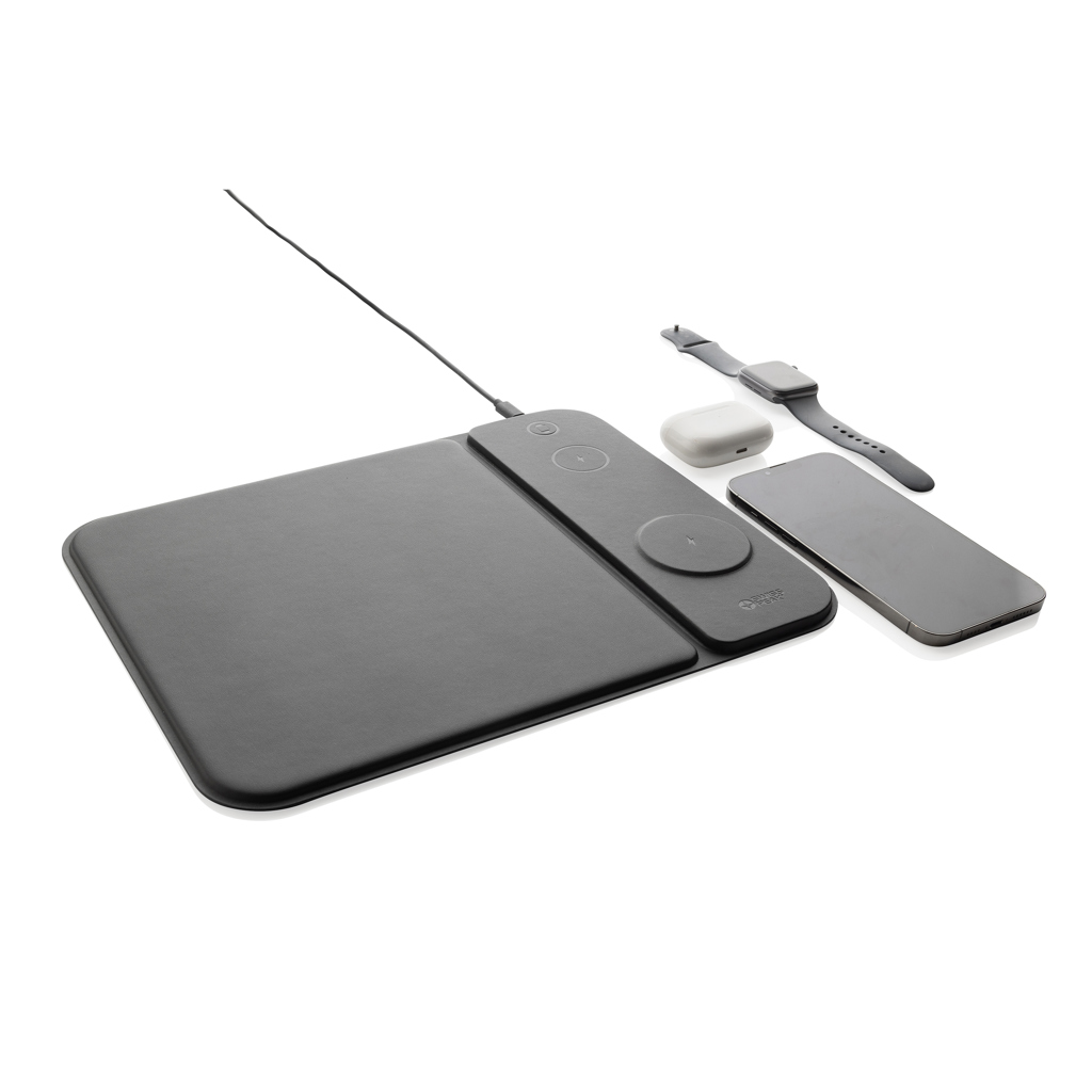Miniature 7 pour Tapis de souris chargeur 15W 3 en 1 en PU RCS Swiss peak