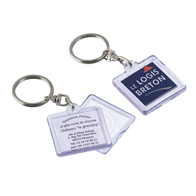 Miniature 1 pour PORTE-CLES TRANSPARENT PORTE-ETIQUETTE