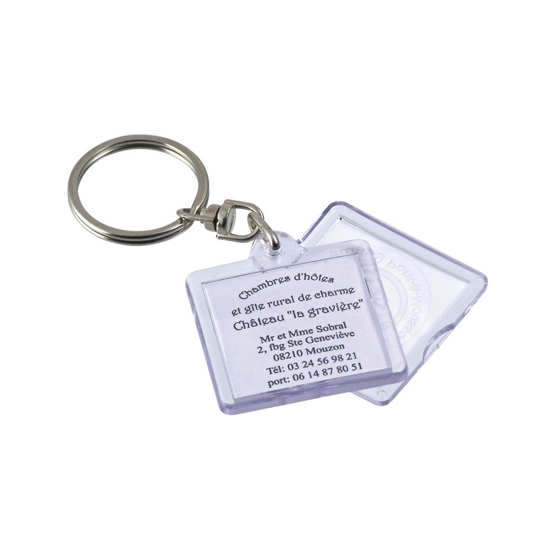 Miniature 3 pour PORTE-CLES TRANSPARENT PORTE-ETIQUETTE