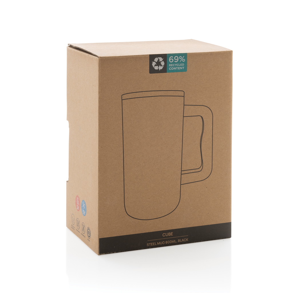 Miniature 21 pour Mug Cube 800ml en acier recyclé certifiée RCS
