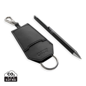 Visuel Set porte-clés et stylo en PU recyclé RCS Swiss Peak Tula