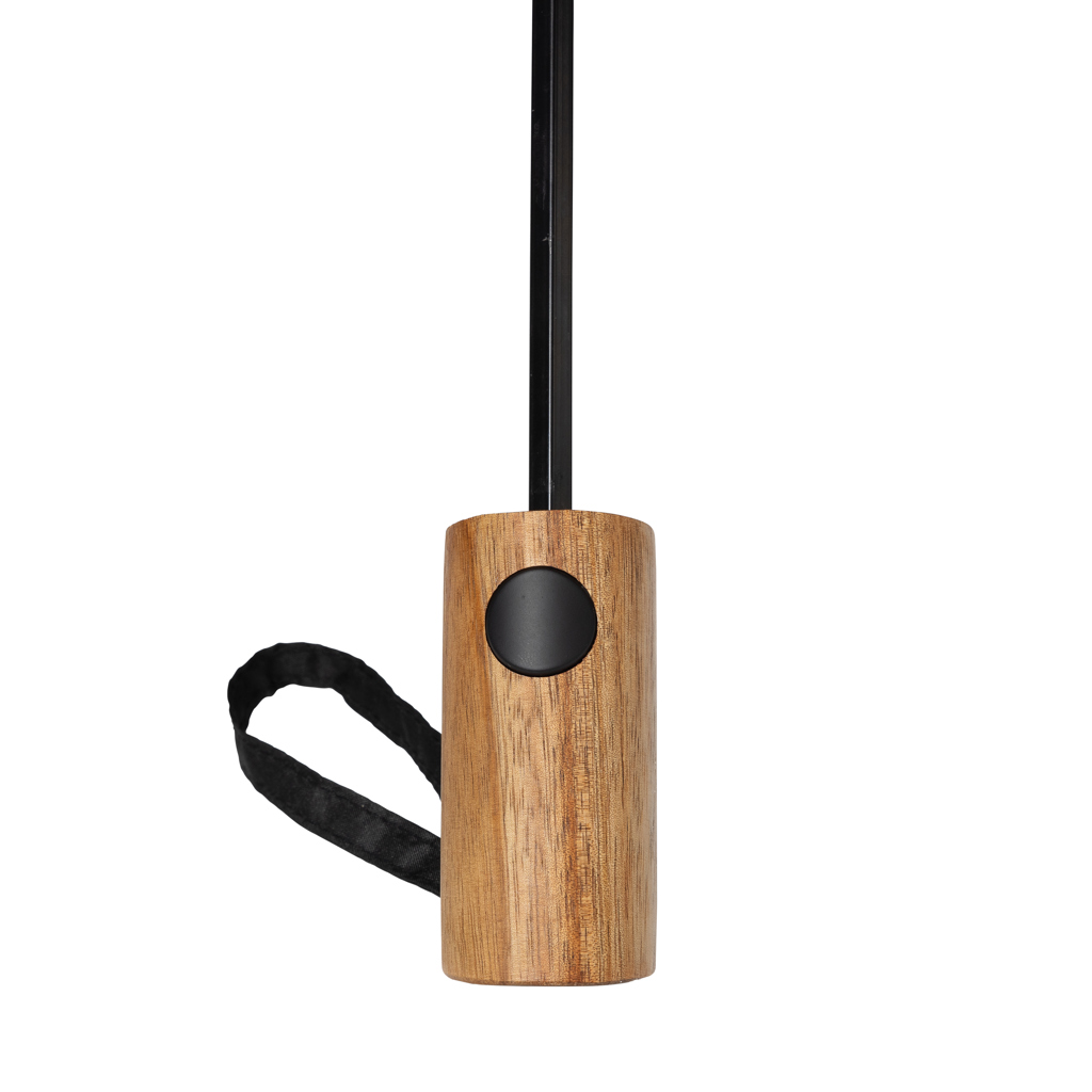 Miniature 5 pour Mini parapluie 21" à ouverture auto en bois d'acacia Kaycey
